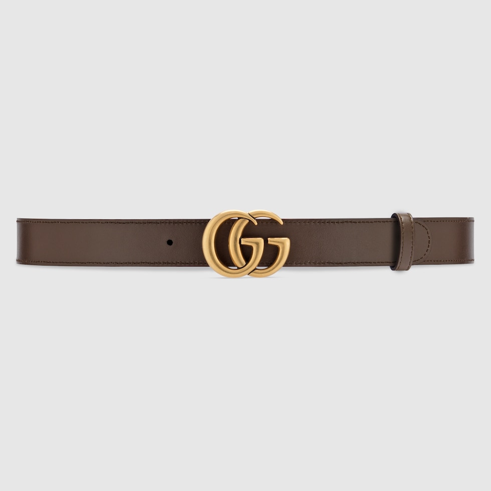 GG Marmont reversible belt in brown leather | GUCCI® CA