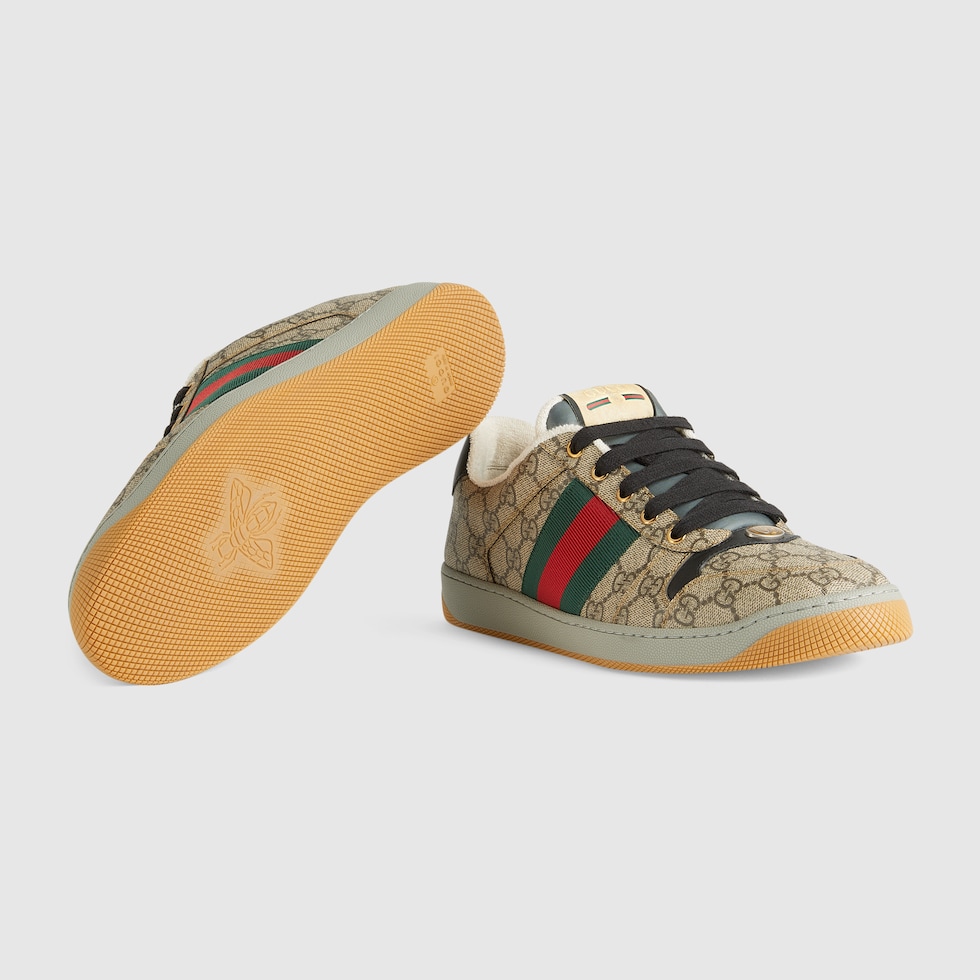 【関税＆送料込み】Gucci Screener Gg Sneakers Men's Screener sneaker in beige and ebony GG Supreme | GUCCI® US