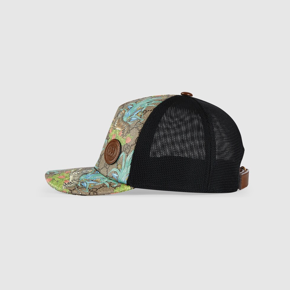 Lunar New Year tiger print baseball hat in beige and brown GUCCI® NZ