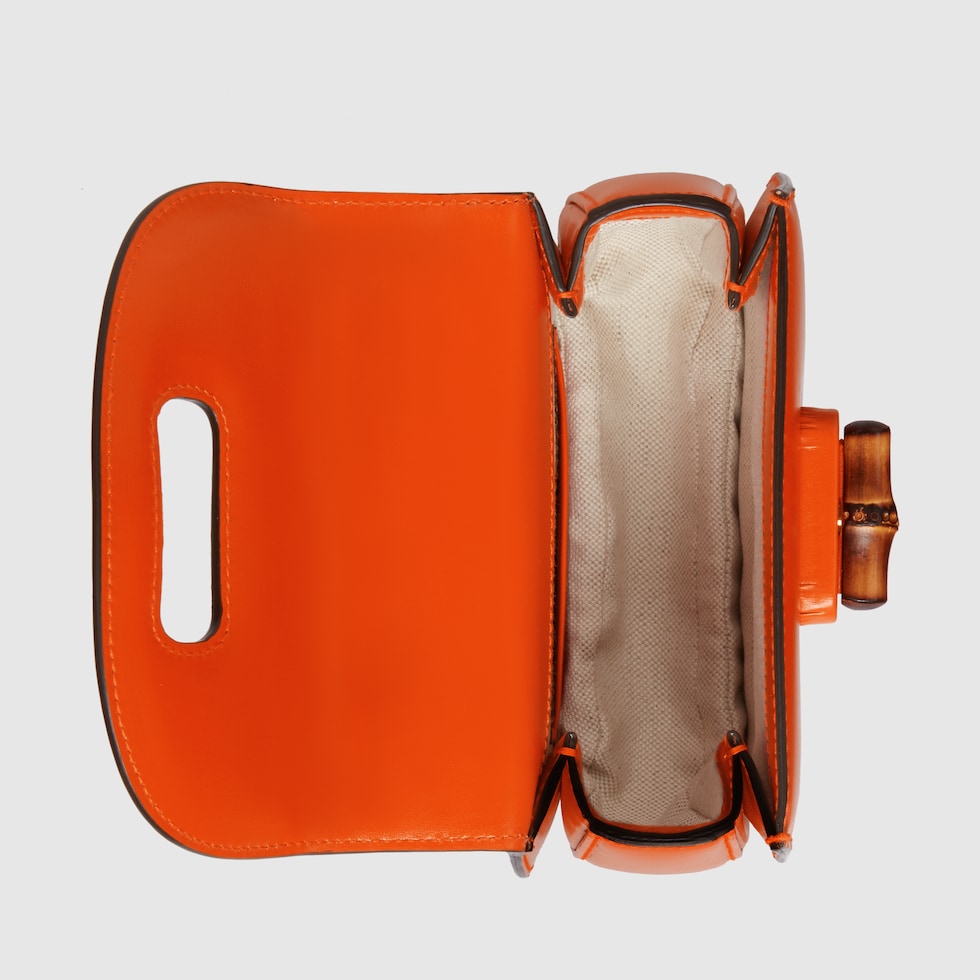 Gucci Bamboo 1947 mini bag in orange leather | GUCCI® NZ Gucci Bamboo 1947 mini bag in orange leather | GUCCI® NZ