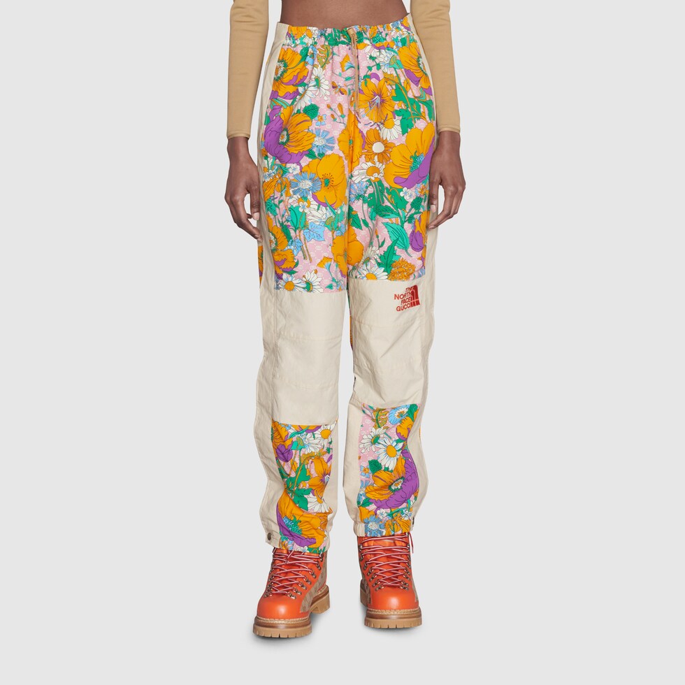 The North Face x Gucci nylon trousers in multicolour | GUCCI® SG