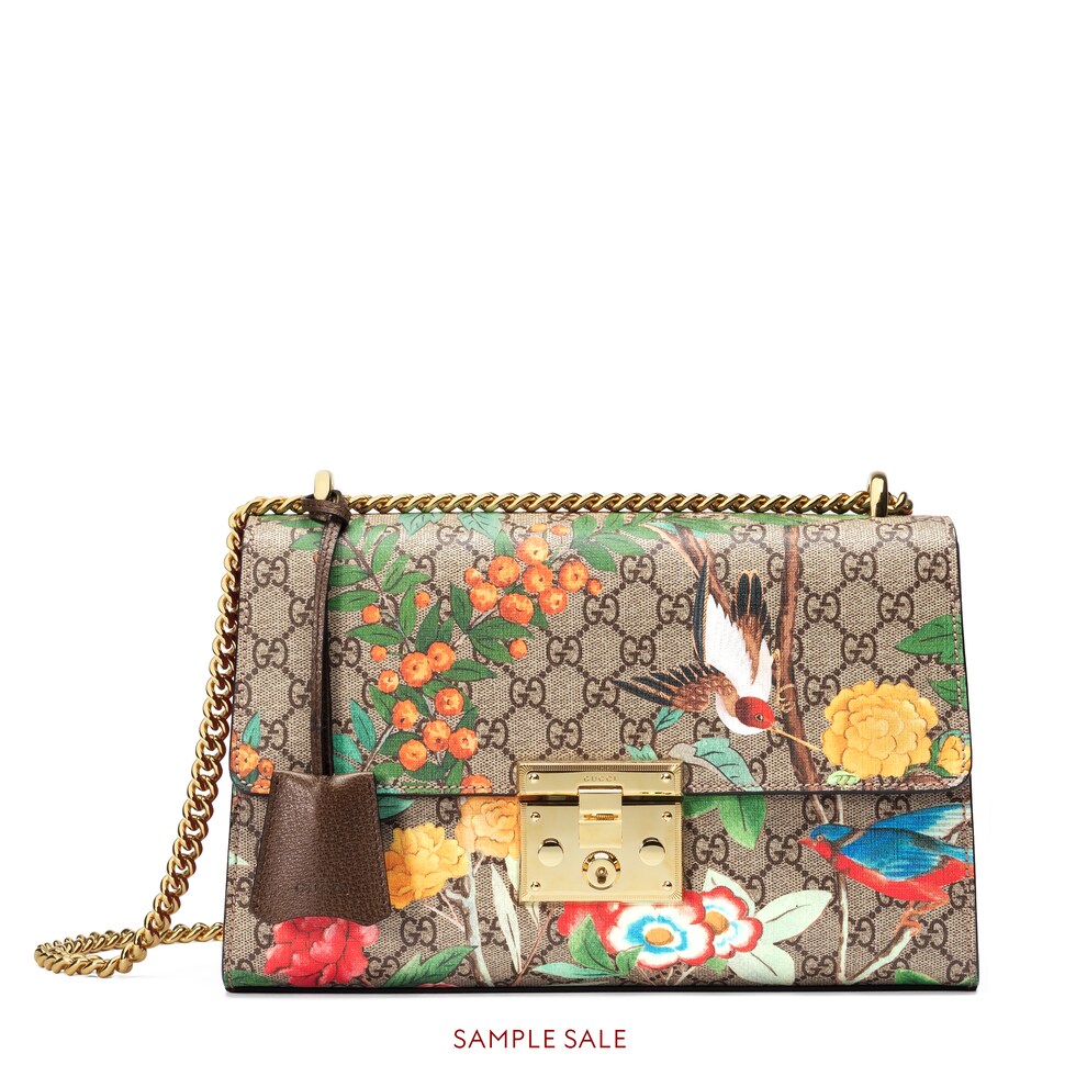 Gucci Tian Padlock shoulder bag in GG Supreme tian GUCCI® AE
