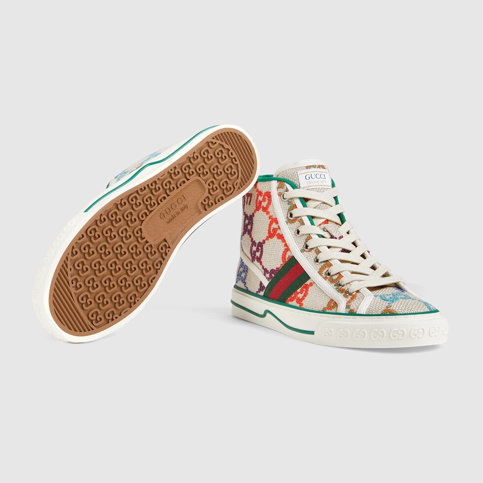Women's Gucci Tennis 1977 sneaker in GG linen fabric GUCCI® US