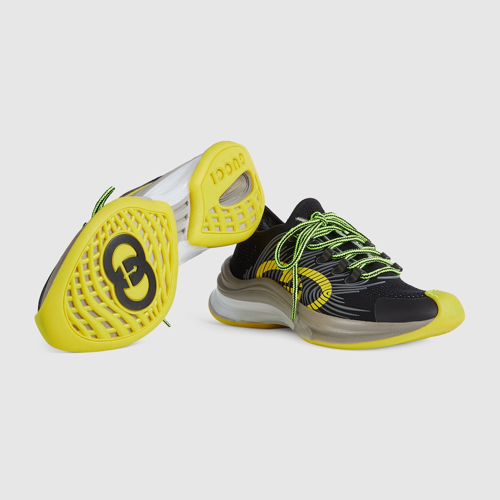 Women's Gucci Run sneaker in black fabric GUCCI® UK