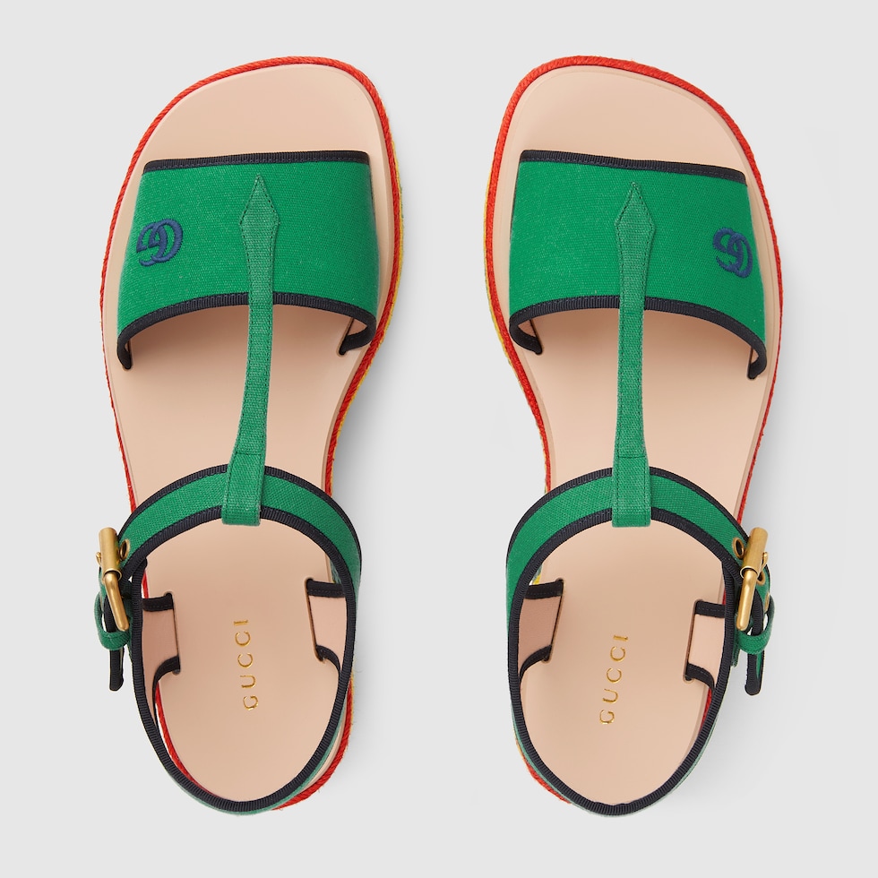 Neon green gucci sandals top