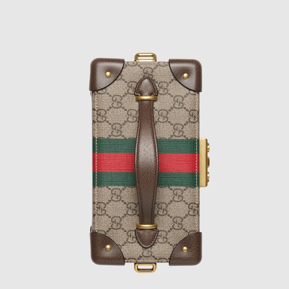 ウェブ ストライプ付き Gucci Savoyウォッチケース ・ベージュ