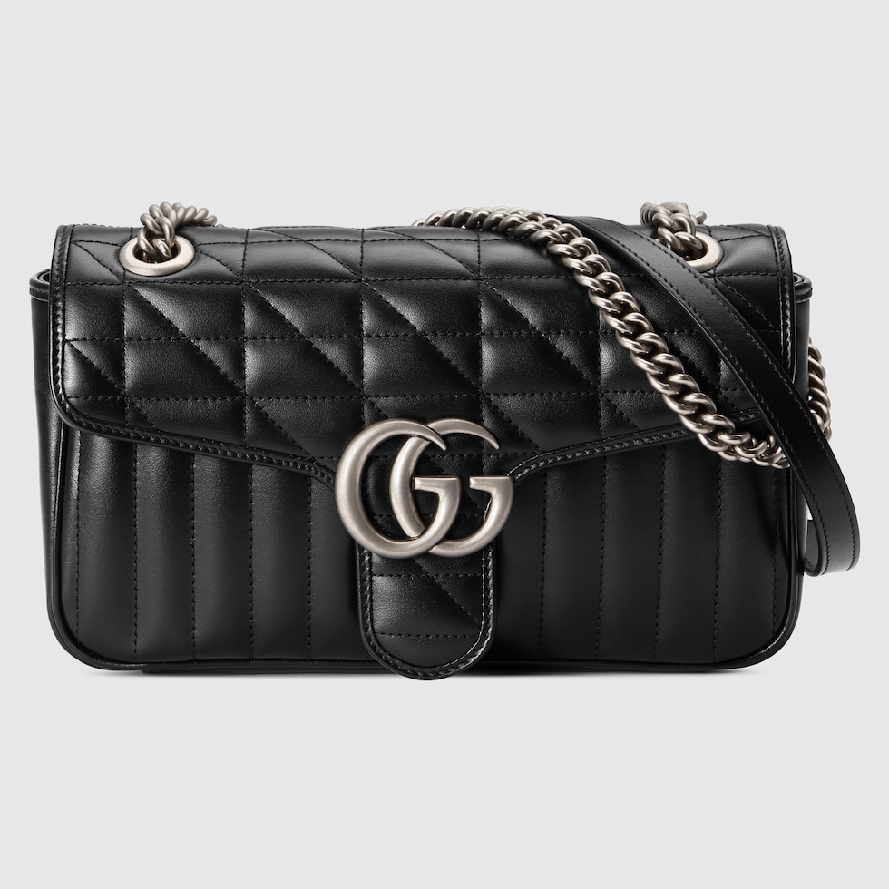 GG Marmont small shoulder bag in black | GUCCI® US