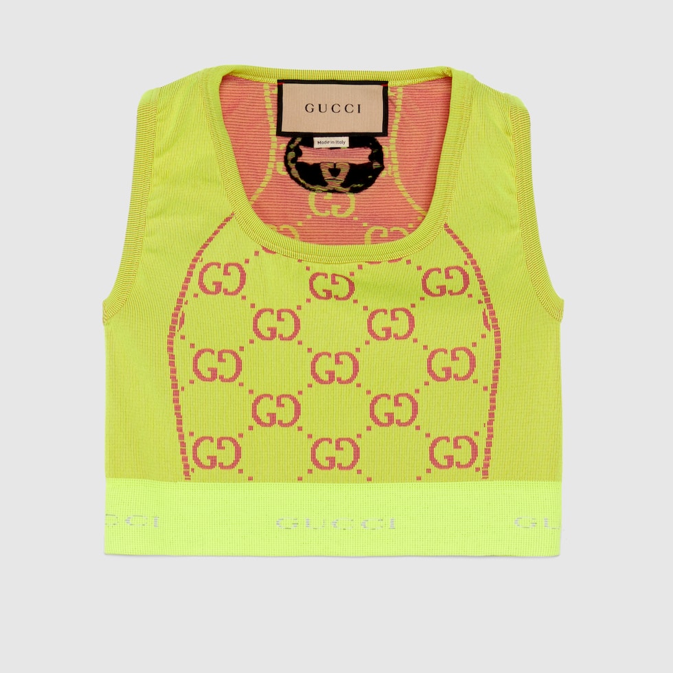 GUCCI(グッチ) GG TIANシルクツイルブラウス 744925 ブルー