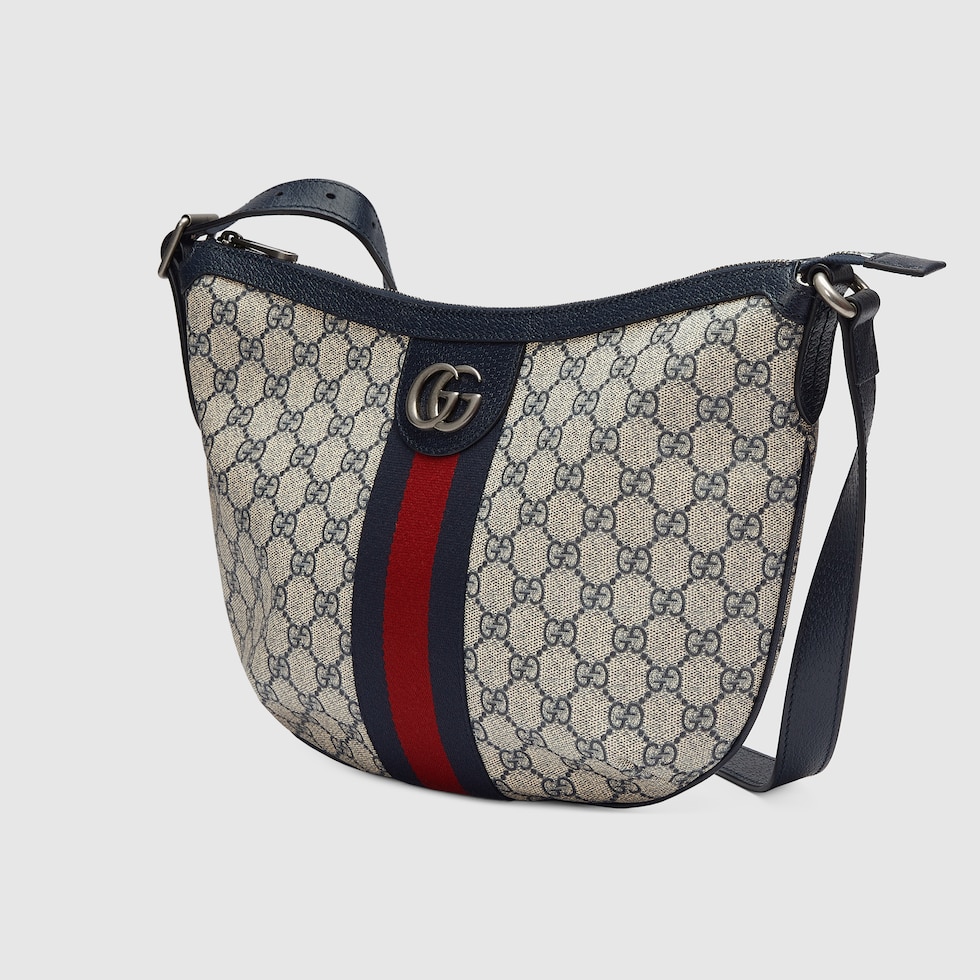 ショルダーバッグ GUCCI Medium Ophidia crossbody bag Ophidia medium shoulder bag in beige and blue GG Supreme