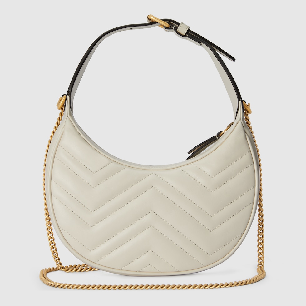 Mini borsa a spalla GG Marmont in pelle bianca GUCCI Italia