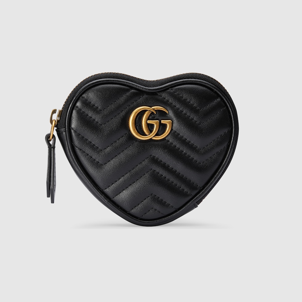 正規GUCCI GGマーモント コインケース レザーブラック 美品 - コイン