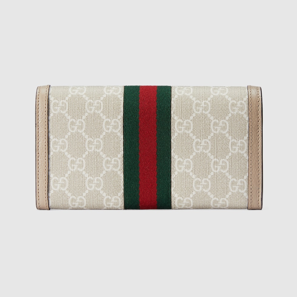 Ophidia continental wallet in beige and white Supreme