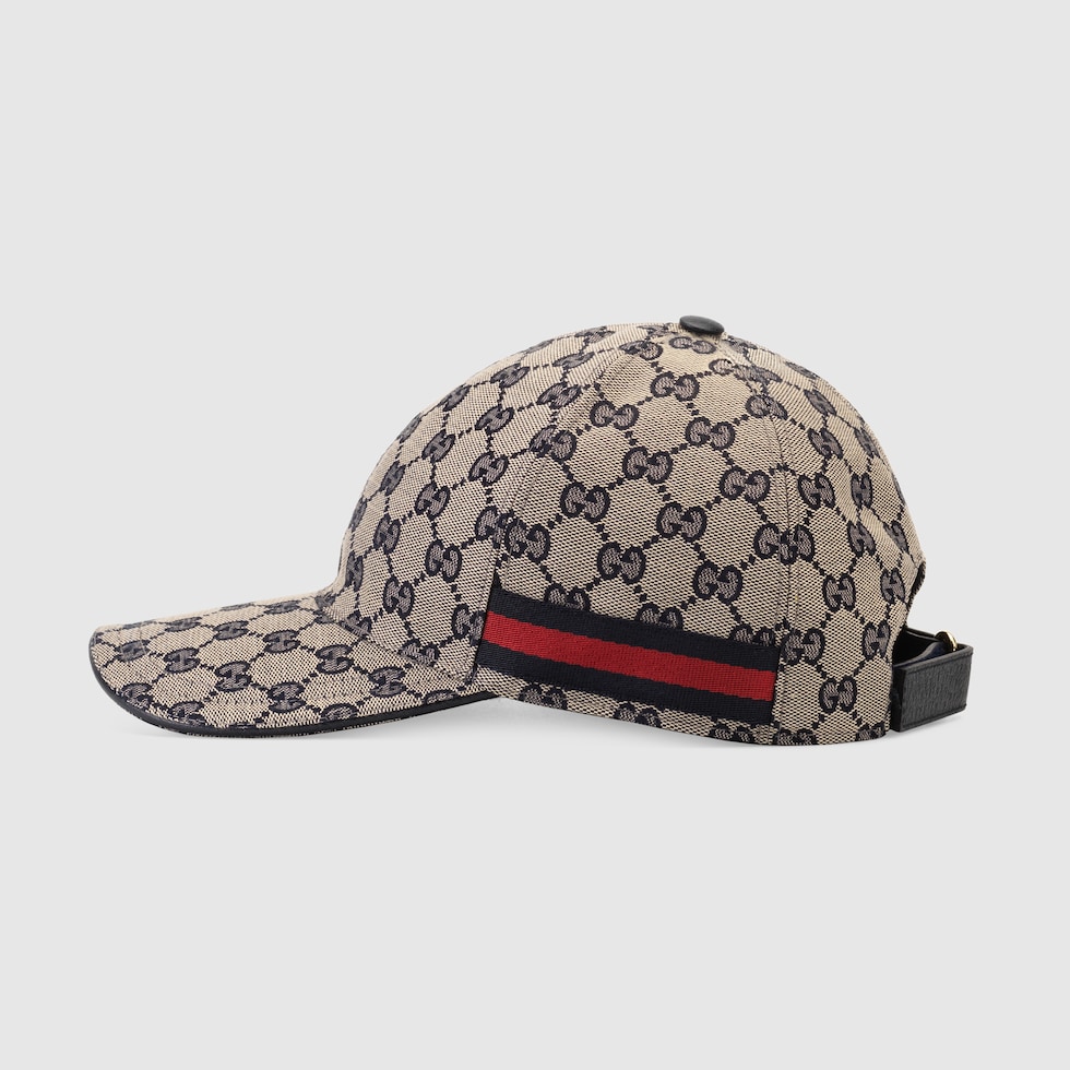 贅沢品 baseball canvas GG Original hat blue and beige in Web with キャップ