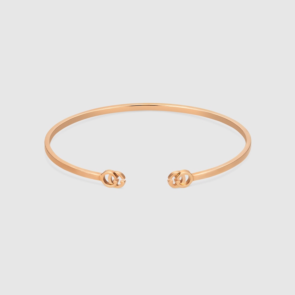 大人気の グッチ ゴールドジュエリーGGランニング 18K カフブレスレット ブレスレット