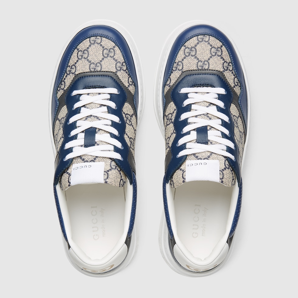 Men's GG sneaker in beige and blue Supreme | GUCCI® Canada