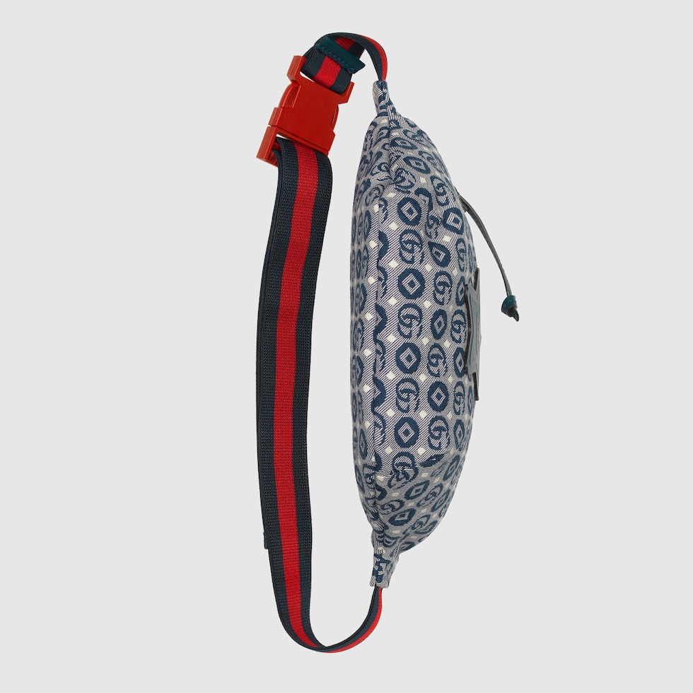 Children's star belt bag in blue and white cotton GUCCI® US