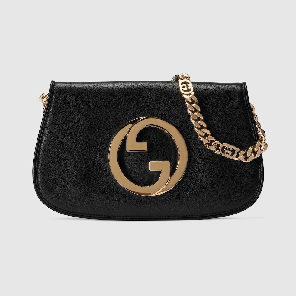 Gucci Blondie small shoulder bag in black leather | GUCCI® US