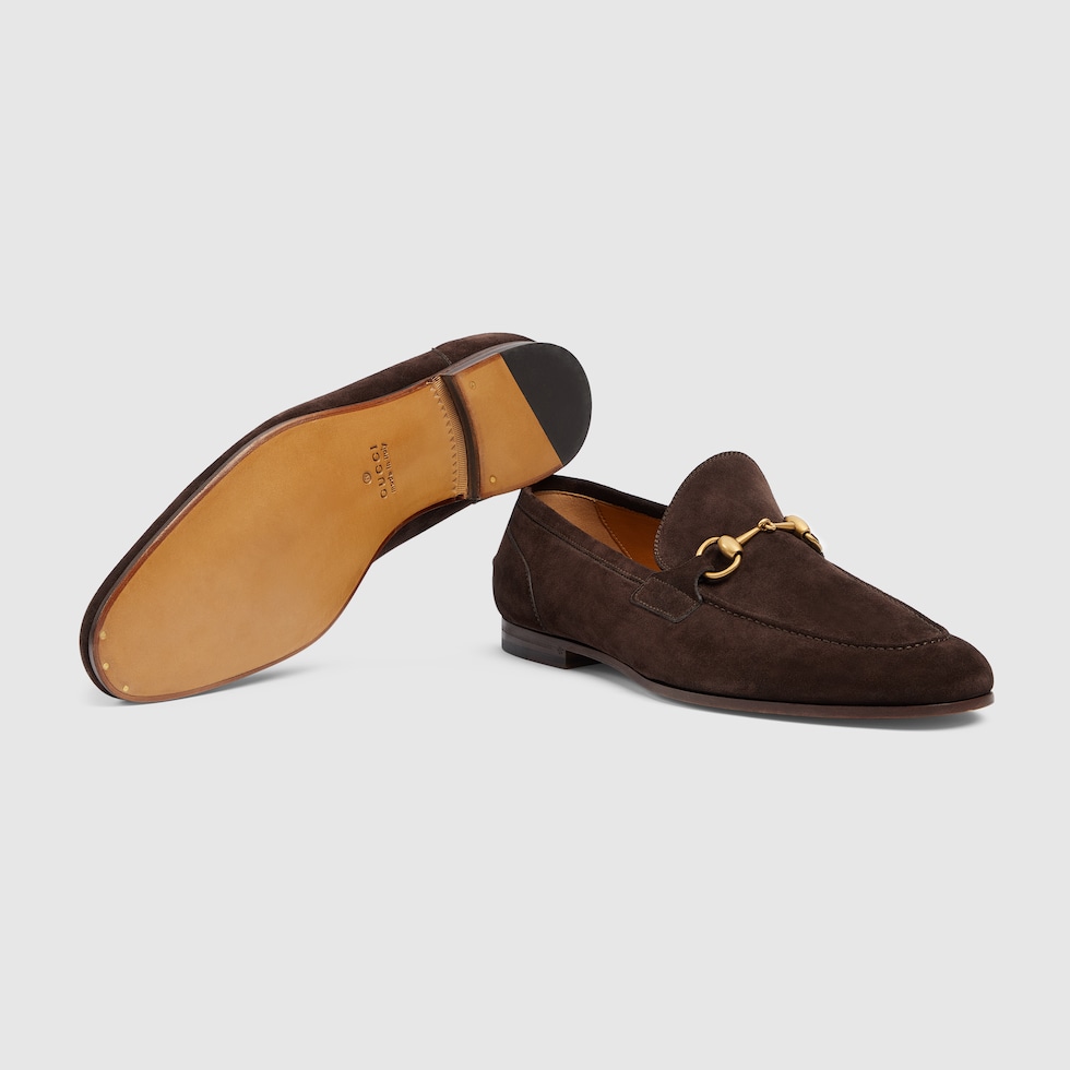 Men's Gucci Jordaan loafer in dark brown suede | GUCCI® US
