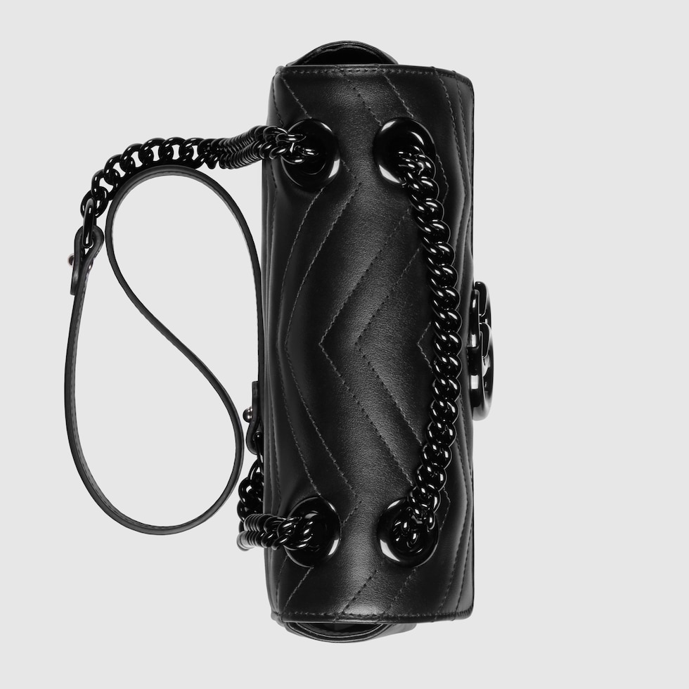 GGマーモント〕ミニ ショルダーバッグブラック レザー | GUCCI公式 GGマーモント〕ミニ ショルダーバッグブラック レザー | GUCCI公式