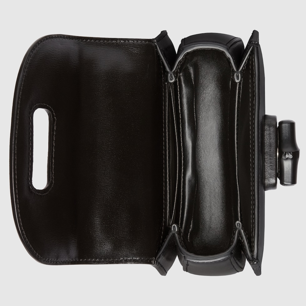 Gucci Bamboo 1947 mini bag in black leather | GUCCI® US