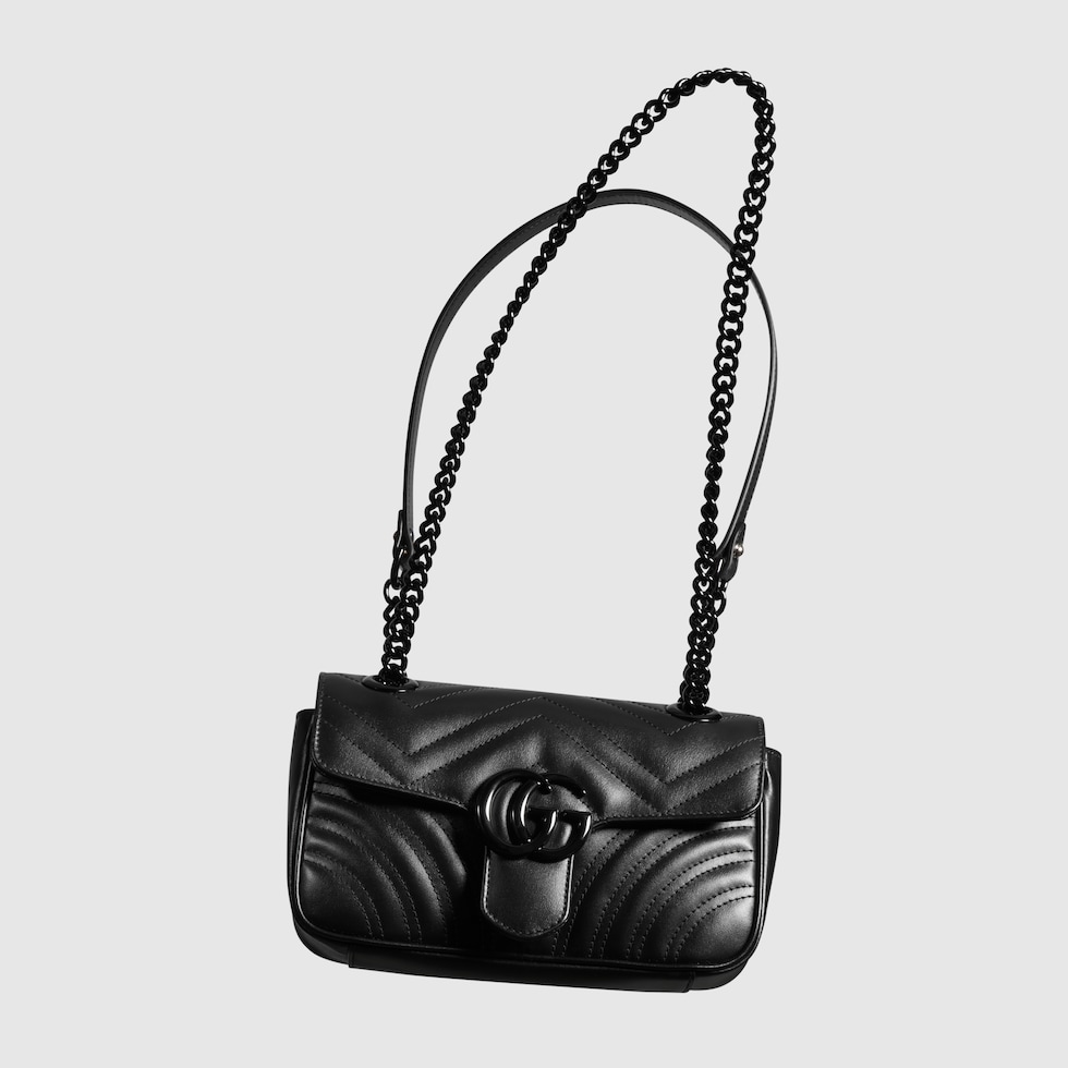 GGマーモント〕ミニ ショルダーバッグブラック レザー | GUCCI公式