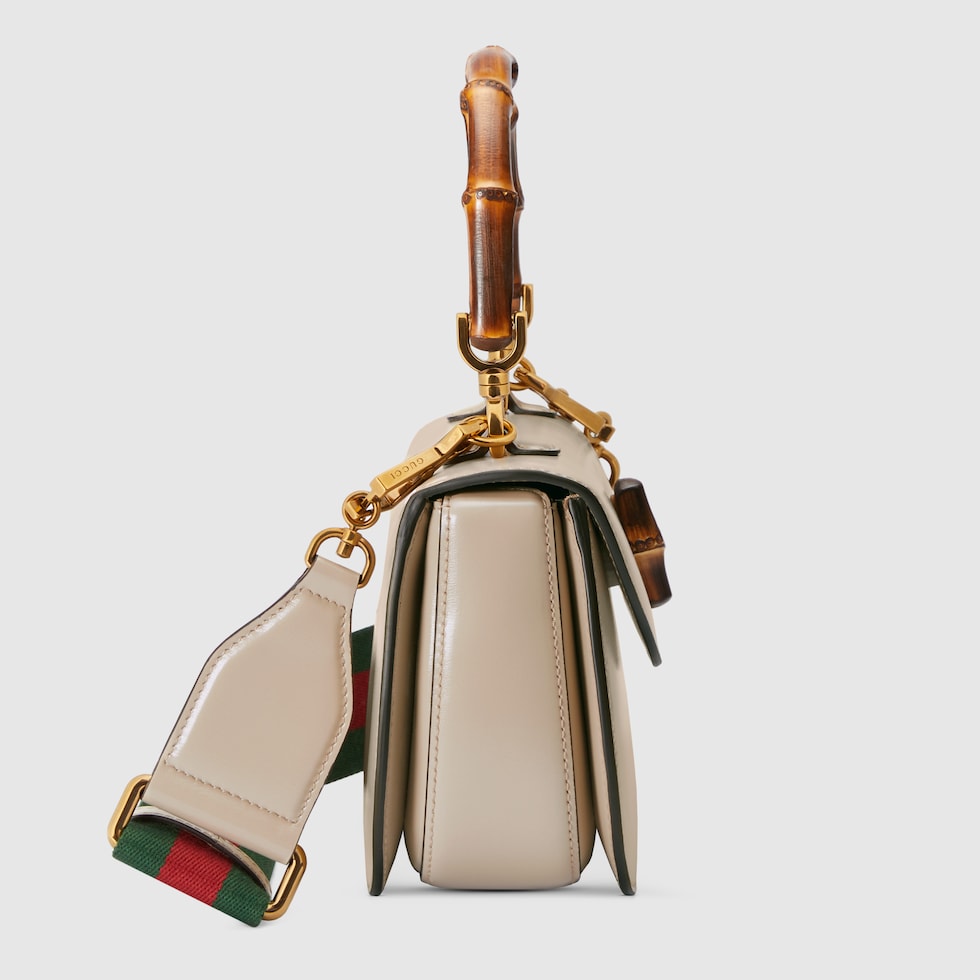 グッチ バンブー 1947〕スモールバッグ ・ベージュ レザー