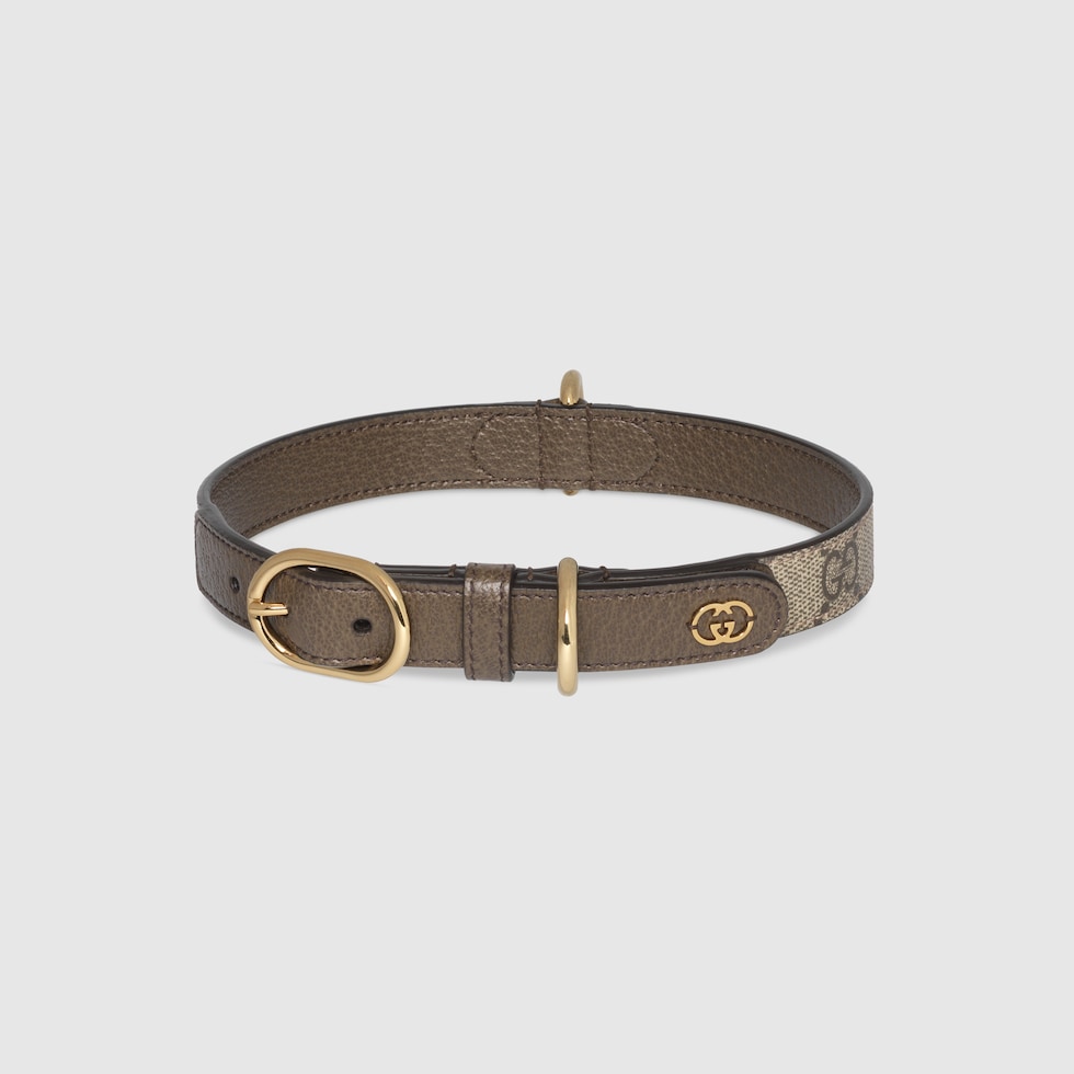 GUCCI DOG チョーカー Medium/large pet choker in green and red fabric | GUCCI® US