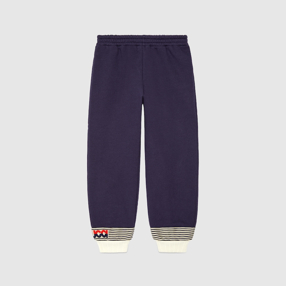 Children's cotton jersey track bottoms in red GUCCI® UK