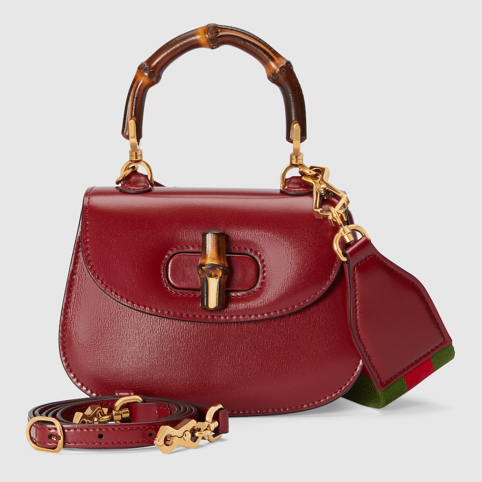 Gucci Bamboo 1947 mini bag in red leather | GUCCI® US Gucci Bamboo 1947 mini bag in red leather | GUCCI® US