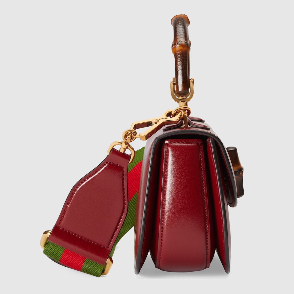 Gucci レッドレザー ハンドバッグ Gucci Jackie 1961 medium bag in Rosso Ancora red leather