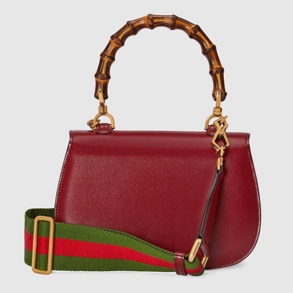 グッチ GUCCI ハンドバッグ バンブークラシック レザー レッド バッグ