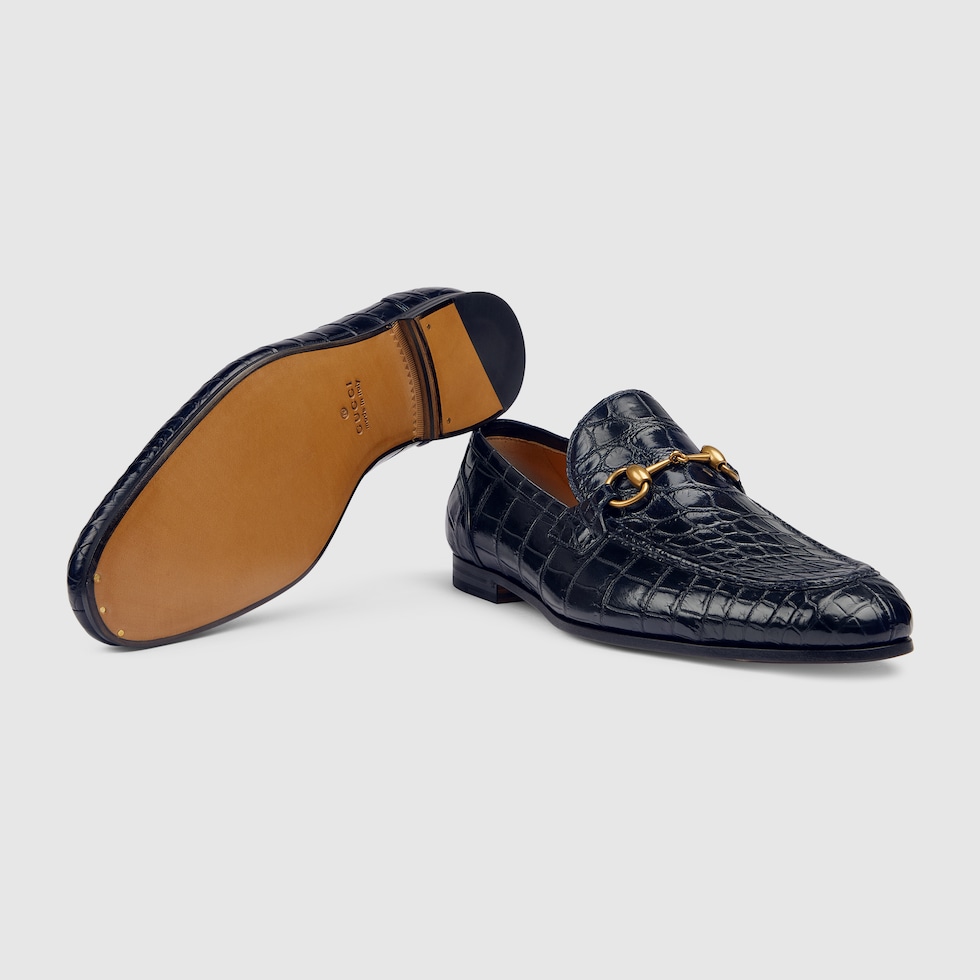 Gucci crocodile loafers clearance