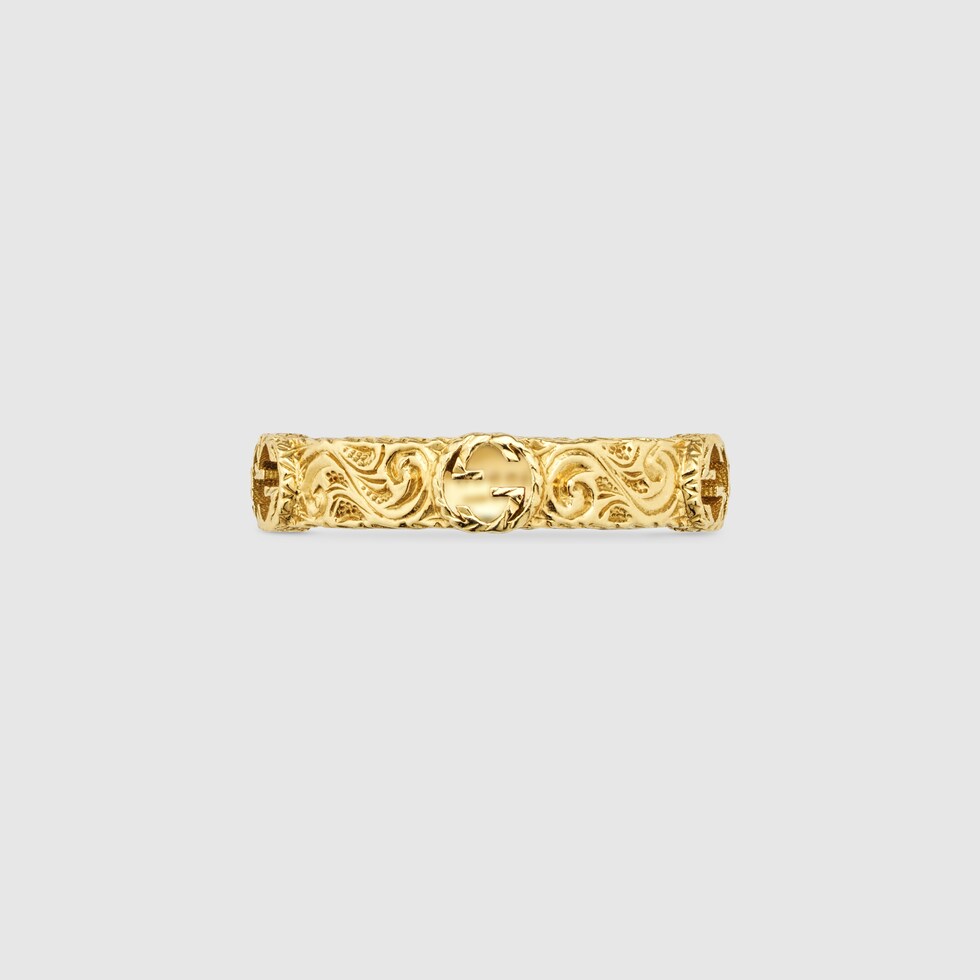 GUCCI グッチ リング K18YG 11 4800425M0020 GUCCI グッチ アイコン ワイド #25 リング・指輪 K18ホワイト