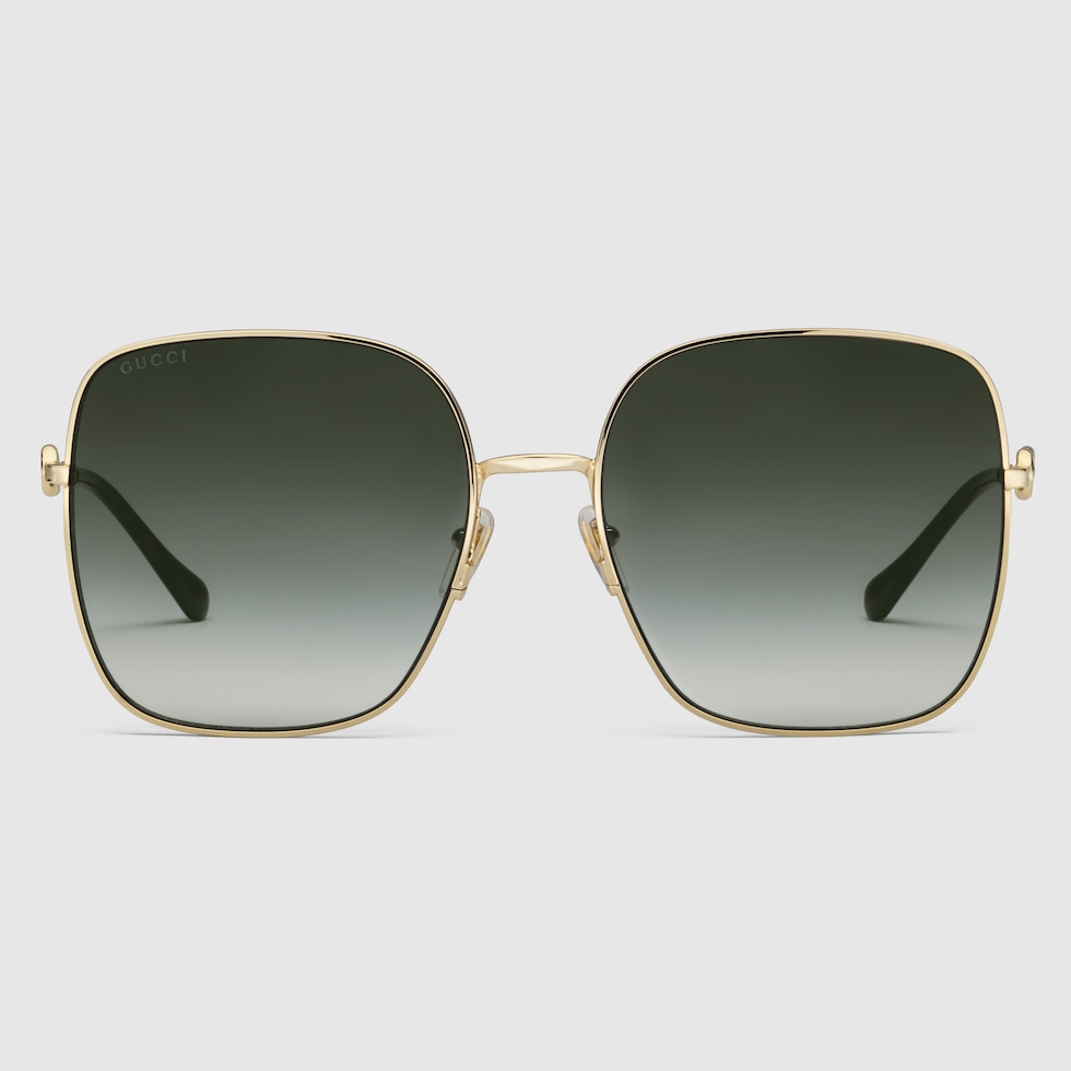 サングラス GUCCI GOLD AND BLACK HEXAGONAL SUNGLASSES Geometric frame sunglasses in gold-toned | GUCCI® CA