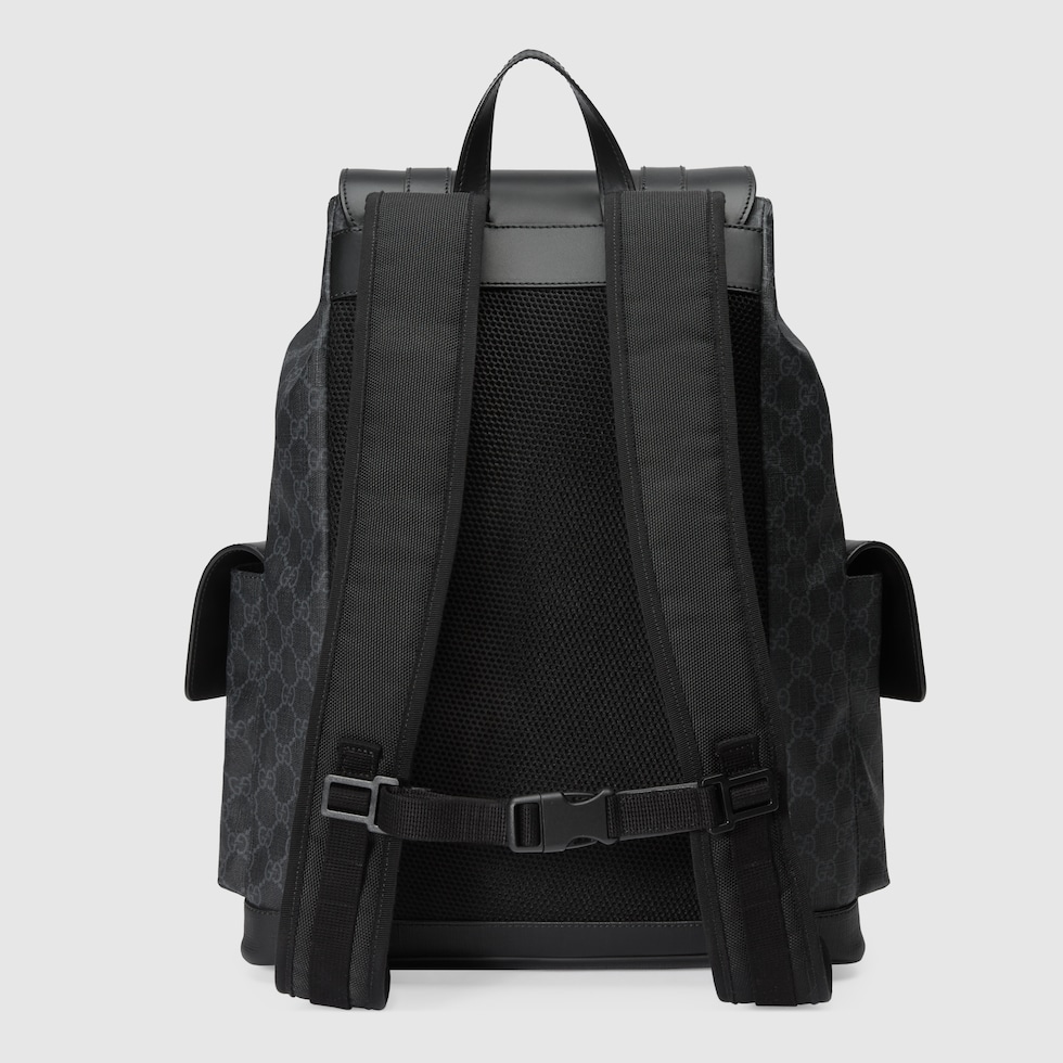 Gucci Black Soft GG Supreme Backpack for Men