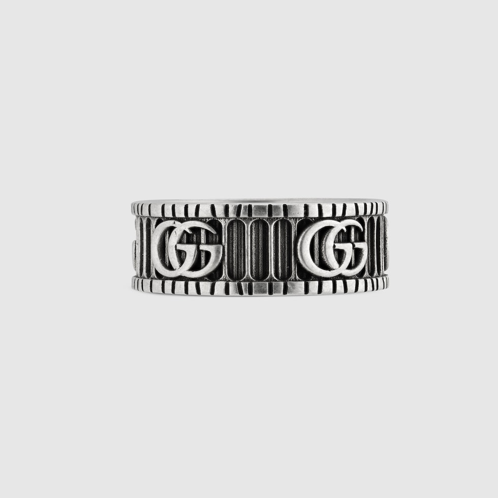 925 Sterling Silver Ring With Double G | GUCCI® US