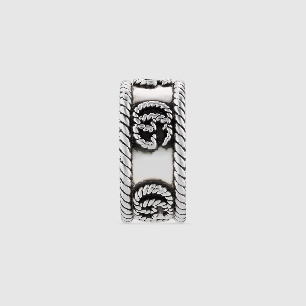 [GUCCI]*Double G ring*シルバーリング Gucci Interlocking Double G Band Ring 925 Sterling Silver