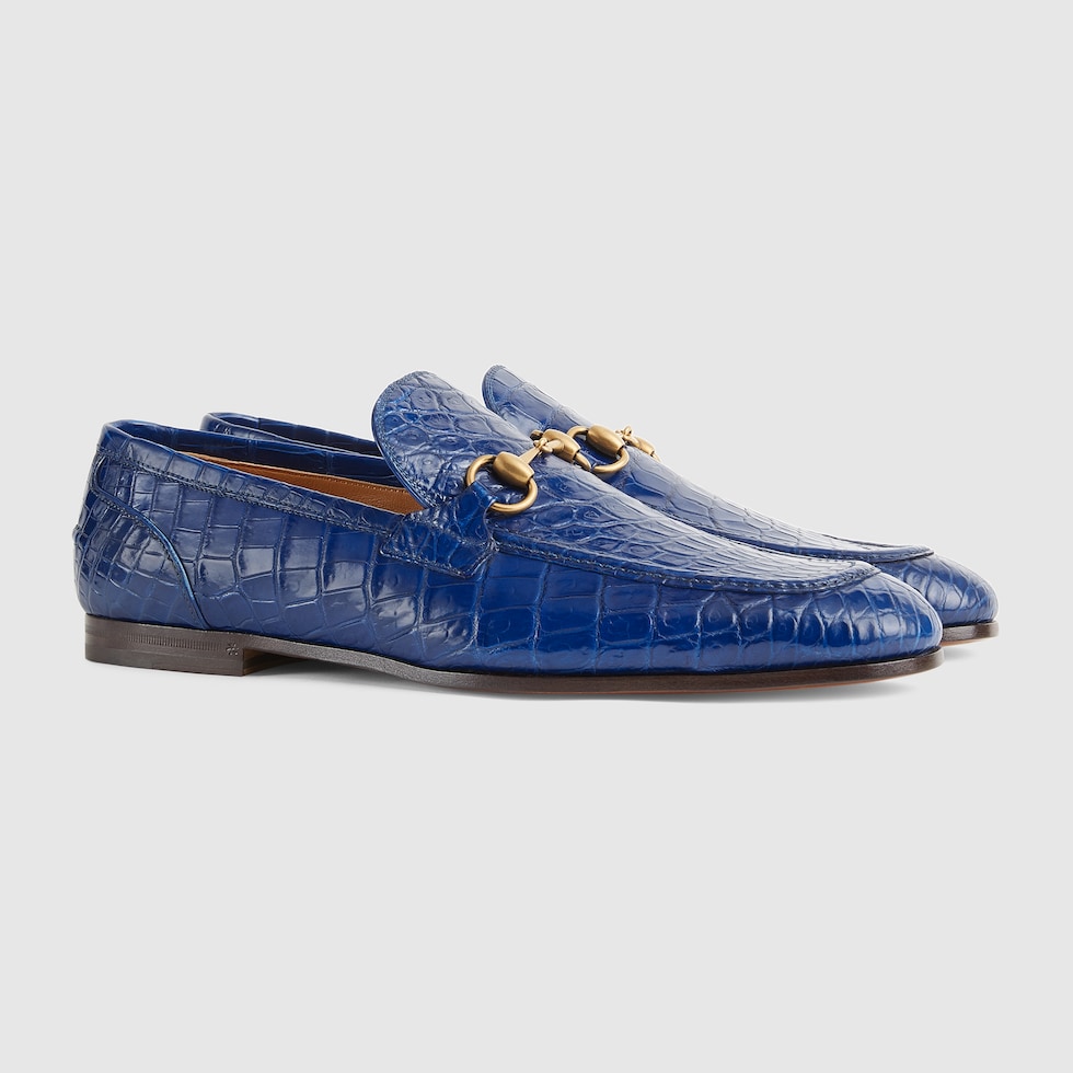Crocodile gucci loafers on sale