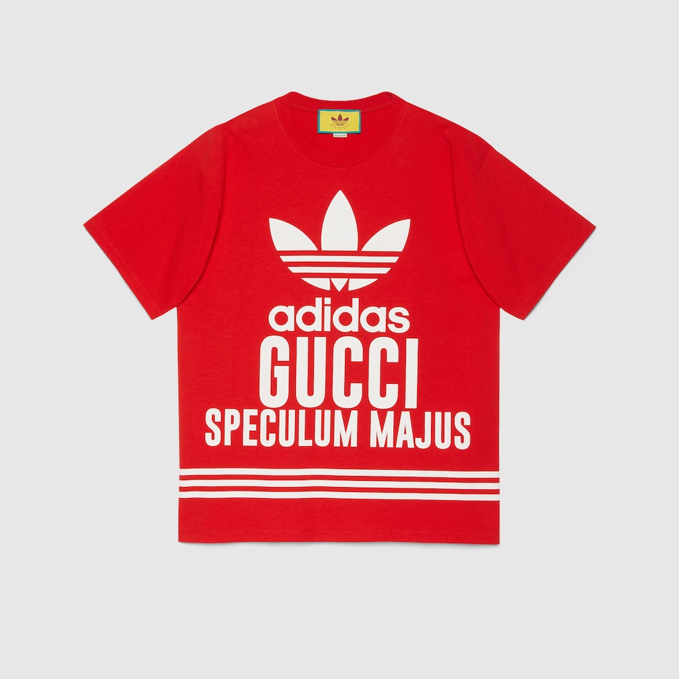 adidas x Gucci コットンジャージー Tシャツレッド | GUCCI® JP