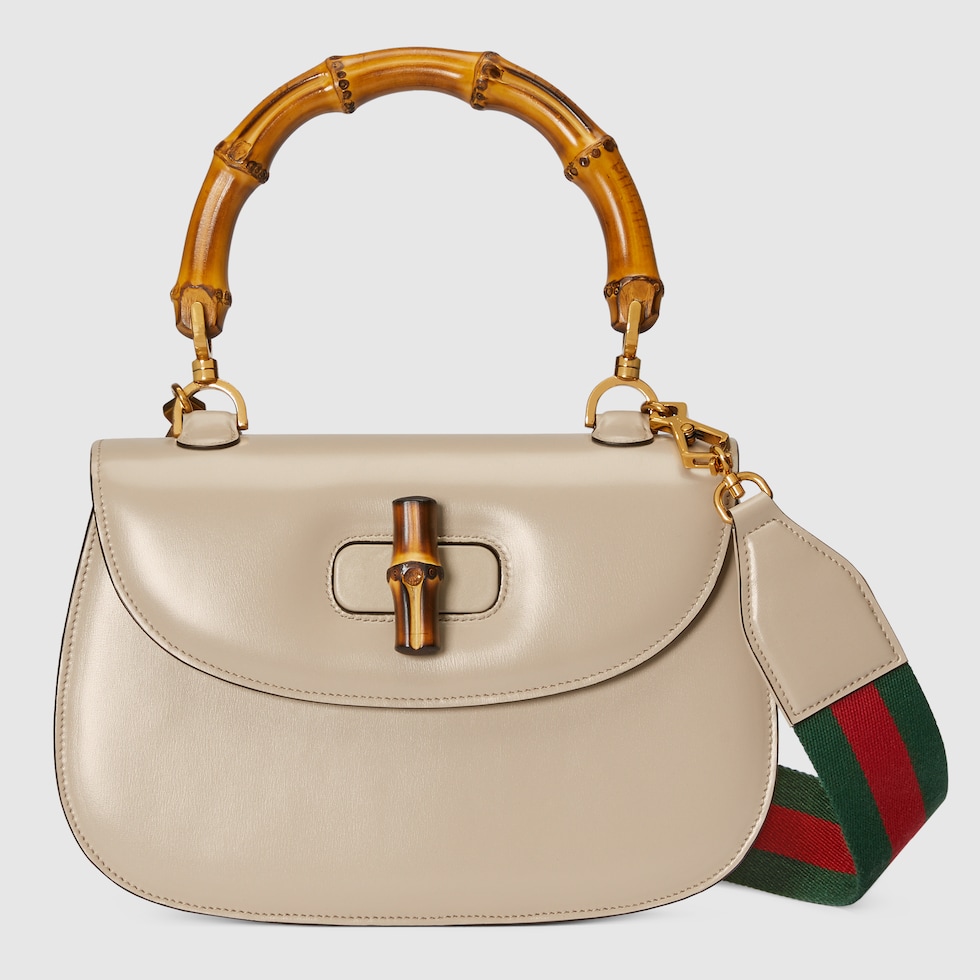 グッチ バンブー 1947〕ミディアムバッグベージュ レザー | GUCCI® JP