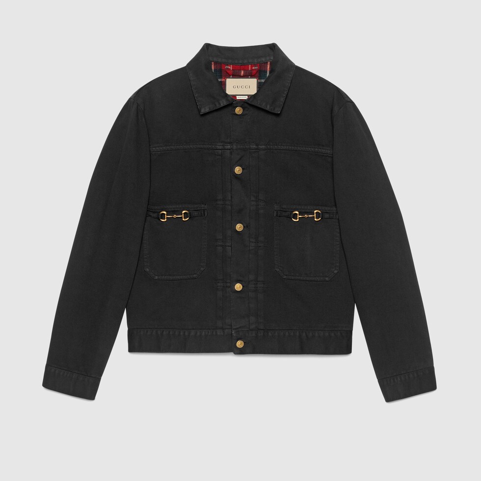 Veste en denim avec Mors en noir GUCCI Canada