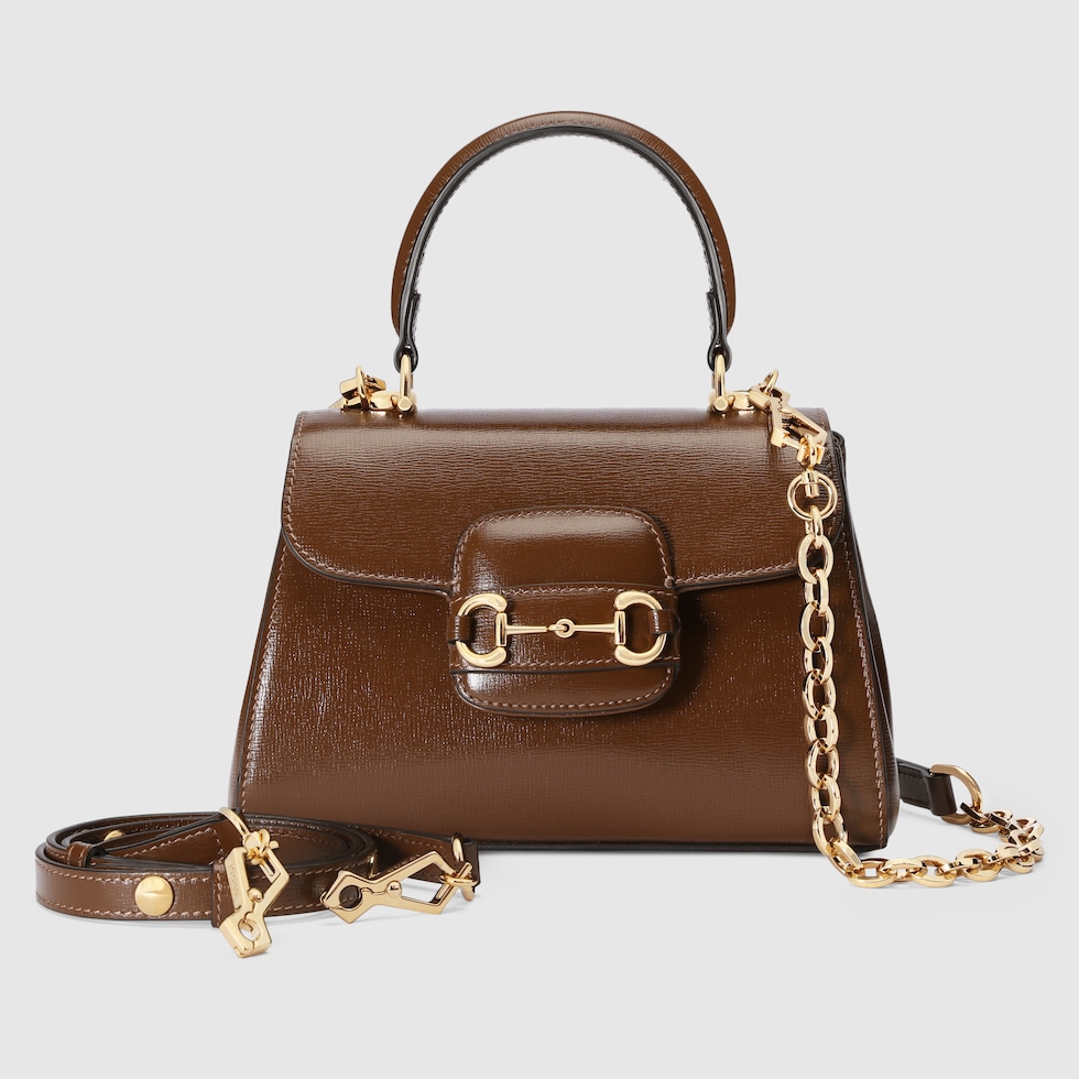 Gucci Horsebit 1955 mini top handle bag in light brown leather GUCCI Canada