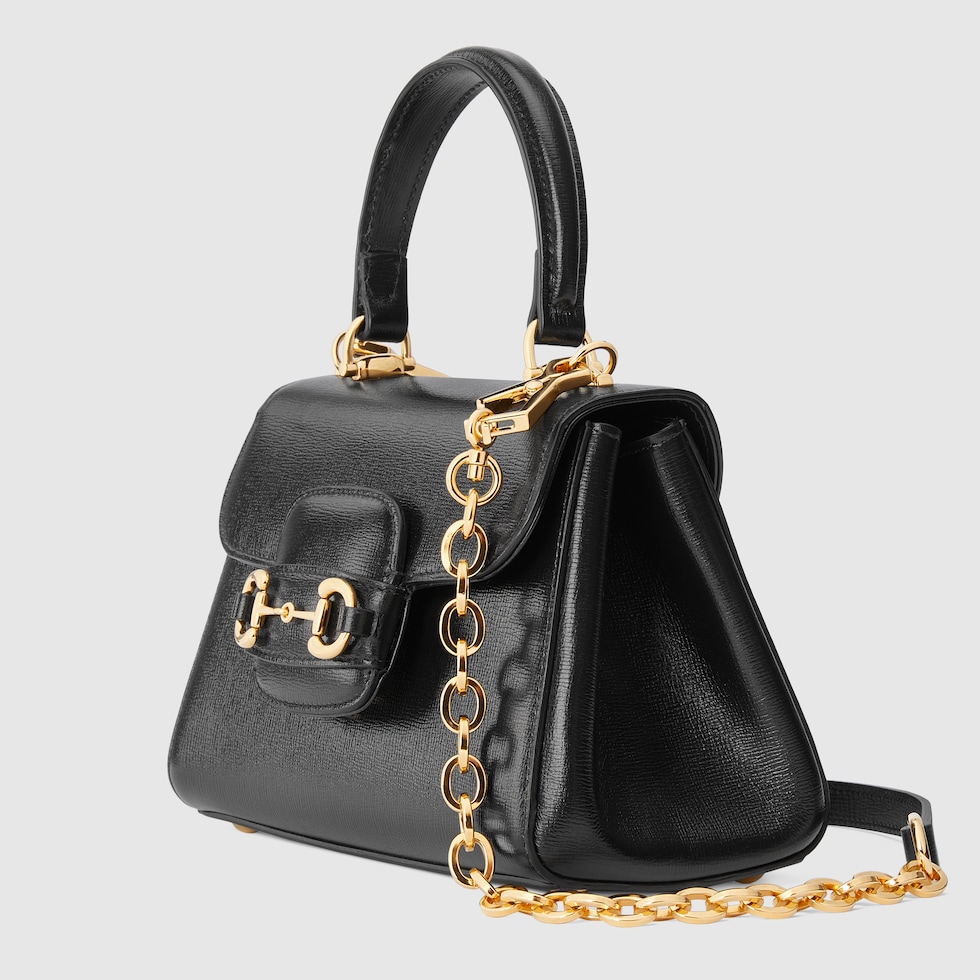 GUCCI 〔グッチ ホースビット 1955〕ミディアム トップハンドルバッグ Gucci Horsebit 1955 medium top handle bag in beige and ebony