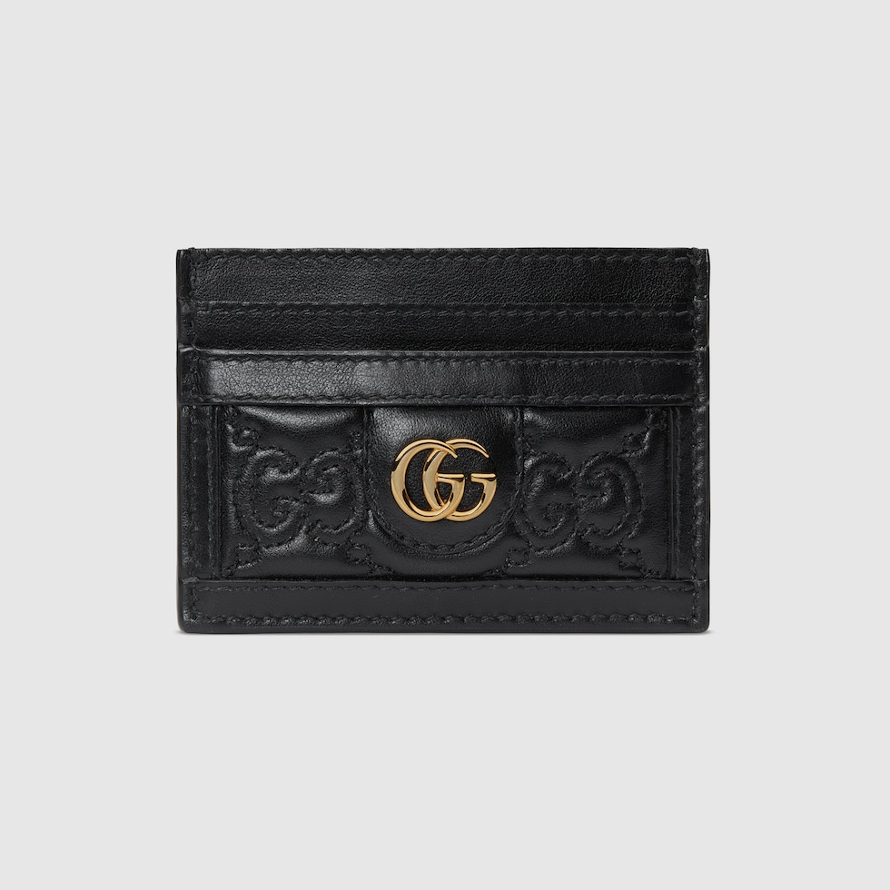 Black Gucci GG Leather Card Holder – Designer Revival