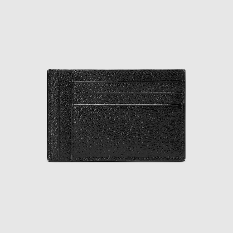 ★Gucci★GG Marmont Card Case Wallet★Light Gray GG Marmont card case in black leather | GUCCI® US