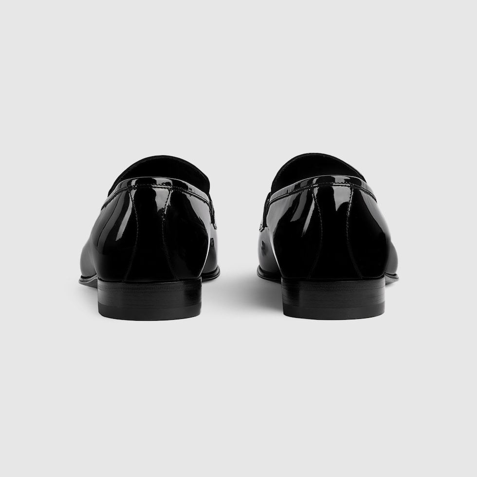 グッチ　GUCCI パテント　ビットローファー ホースビット付き メンズ ローファーブラック パテントレザー
