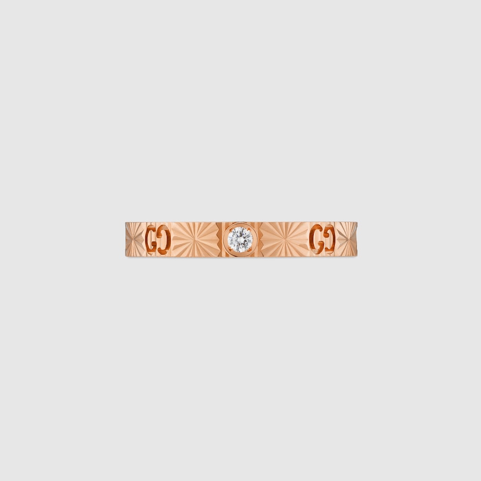 アイコン〕オンrナイン限定 ダイヤモンド付き 18K ハート リング