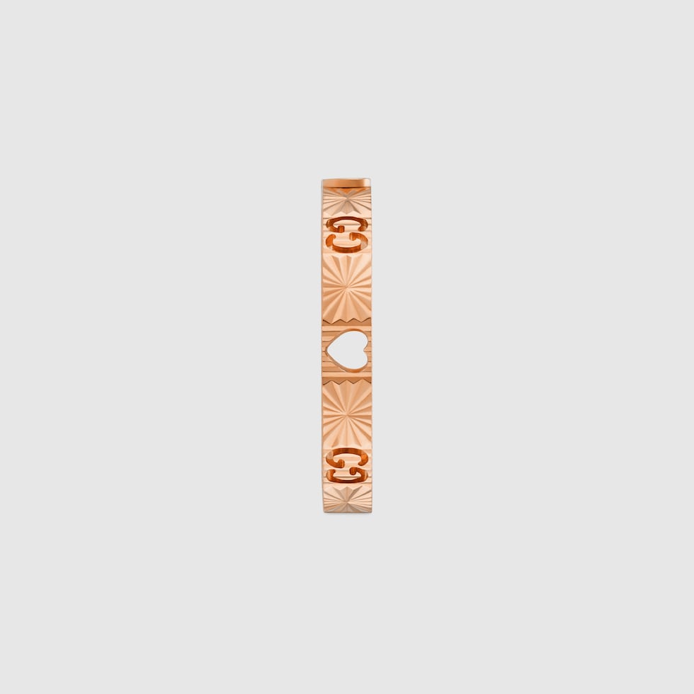 アイコン〕オンrナイン限定 ダイヤモンド付き 18K ハート リング