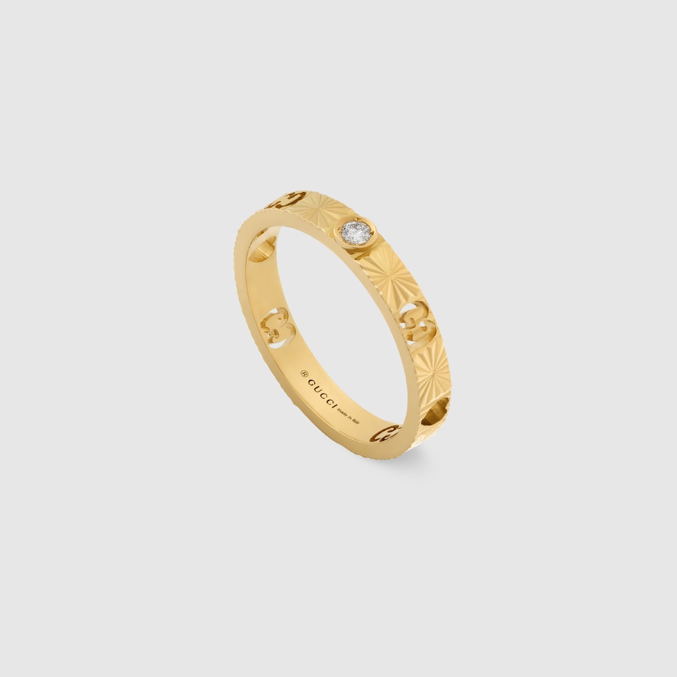 アイコン〕オンrナイン限定 ダイヤモンド付き 18K ハート リング