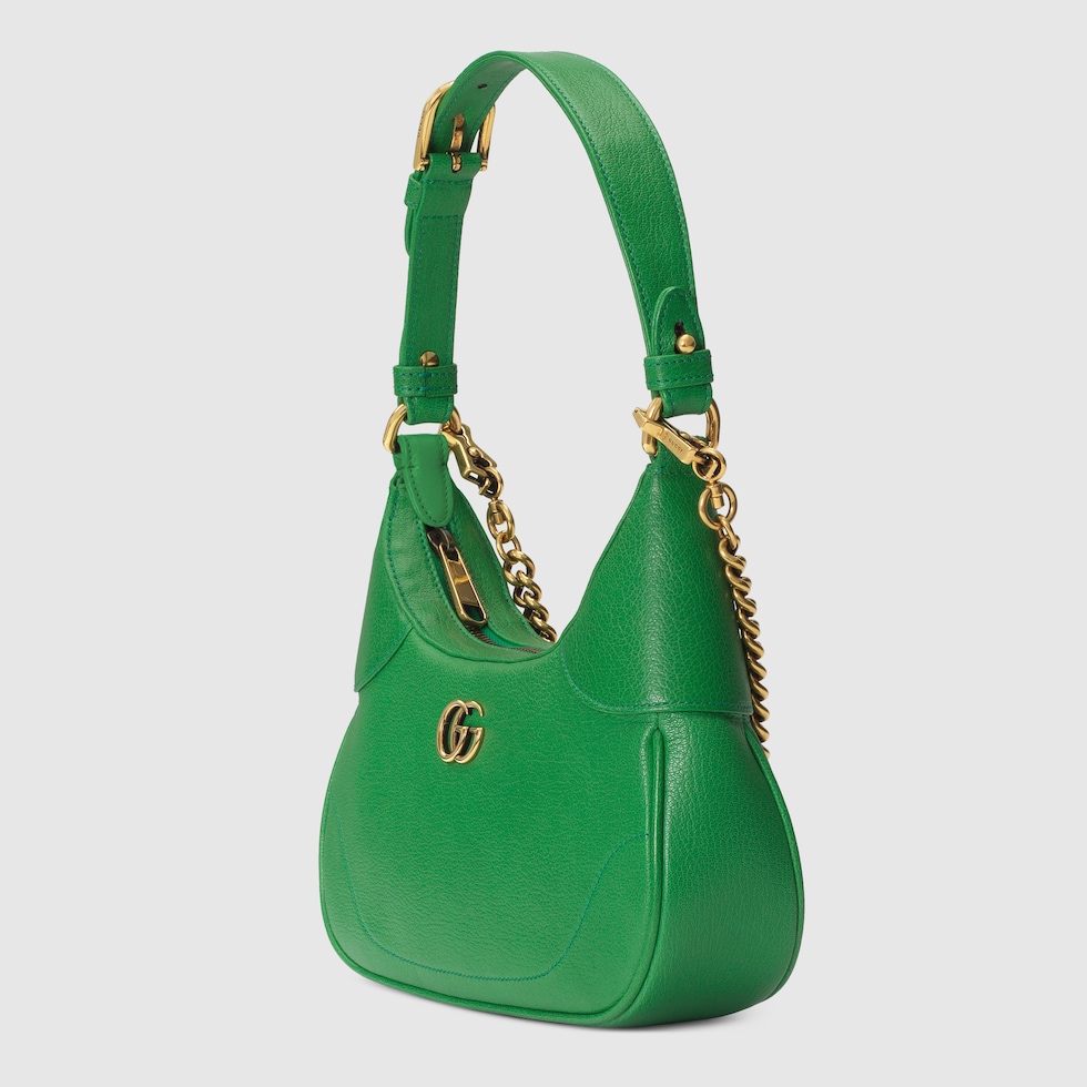 Aphrodite small shoulder bag in green leather GUCCI® PT